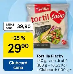 Tesco Tortilla Placky nabídka