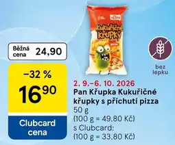 Tesco Pan Křupka Kukuřičné křupky s příchutí pizza nabídka