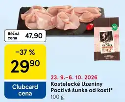 Tesco Kostelecké Uzeniny Poctivá šunka od kosti nabídka