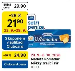Tesco Madeta Měkký zrající sýr nabídka