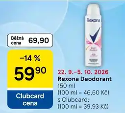 Tesco Rexona Deodorant nabídka