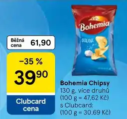 Tesco Bohemia chipsy nabídka