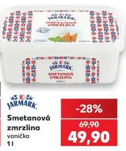 Kaufland Smetanová zmrzlina vanička 1l nabídka