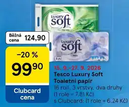 Tesco Tesco luxury soft toaletní papír nabídka