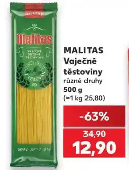 Kaufland MALITAS Vaječné těstoviny nabídka