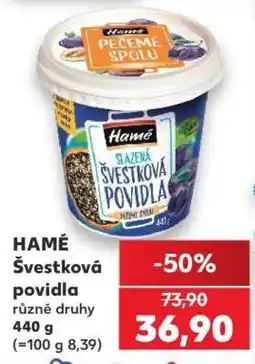 Kaufland HAMÉ Švestková povidla nabídka