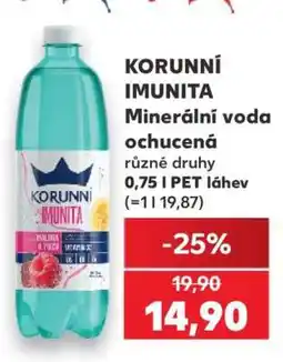 Kaufland KORUNNÍ IMUNITA Minerální voda ochucená nabídka