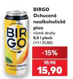 Kaufland BIRGO Ochucené nealkoholické pivo nabídka
