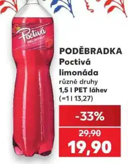 Kaufland PODĚBRADKA Poctivá limonáda nabídka