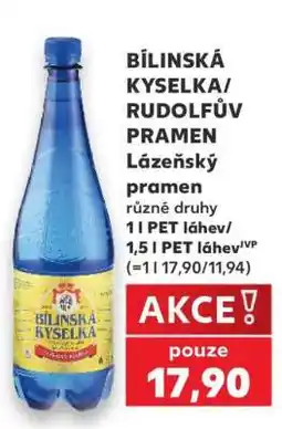 Kaufland BÍLINSKÁ KYSELKA / RUDOLFŮV PRAMEN Lázeňský pramen nabídka