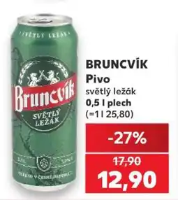 Kaufland BRUNCVÍK Pivo světlý ležák nabídka