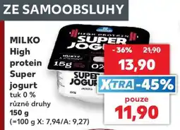 Kaufland MILKO High protein Super jogurt nabídka