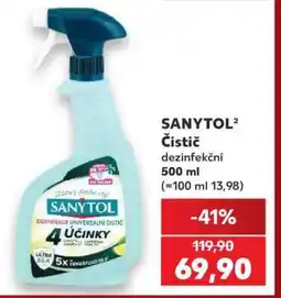 Kaufland SANYTOL Čistič dezinfekční nabídka