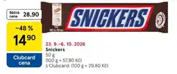 Tesco Snickers nabídka