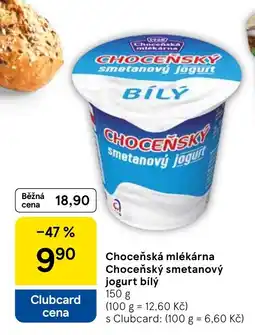 Tesco Chocenšký smetanový jogurt bílý nabídka