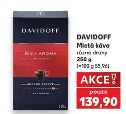 Kaufland DAVIDOFF Mletá káva nabídka