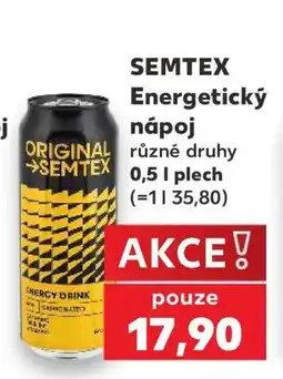 Kaufland Semtex energetický nápoj nabídka