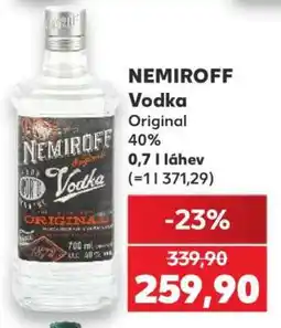 Kaufland NEMIROFF Vodka Original 40% nabídka