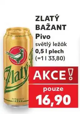 Kaufland ZLATÝ BAŽANT Pivo nabídka