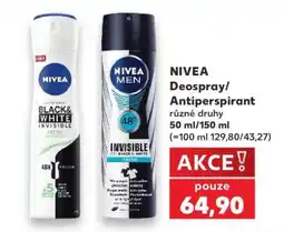 Kaufland NIVEA Deospray/ antiperspirant nabídka