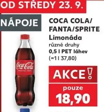 Kaufland COCA-COLA/ FANTA/ SPRITE Limonáda nabídka