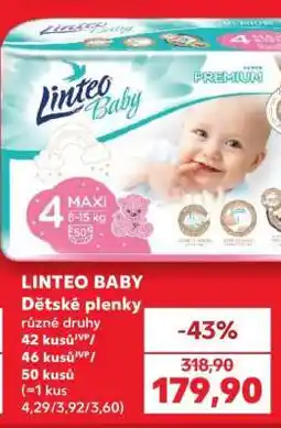 Kaufland LINTEO BABY Dětské plenky nabídka