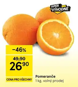 Tesco Pomeranče nabídka