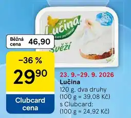 Tesco Lučina nabídka