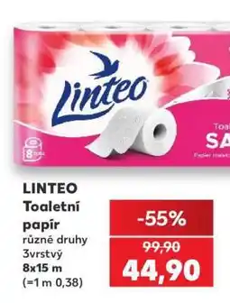 Kaufland Linteo toaletní papír nabídka