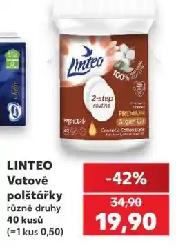 Kaufland Linteo vatové polštářky nabídka