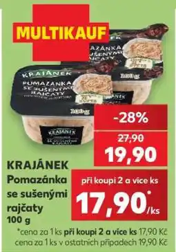 Kaufland KRAJÁNEK Pomazánka se sušenými rajčaty 100 g nabídka