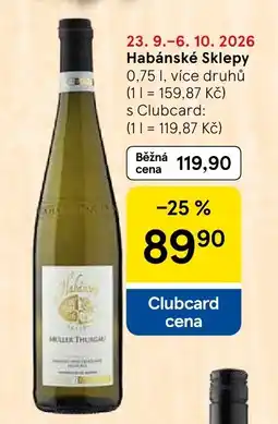 Tesco Müller Thurgau nabídka