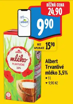 Albert Albert Trvanlivé mléko 3,5% nabídka