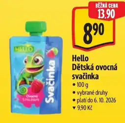 Albert Hello dětská ovocná svačinka nabídka
