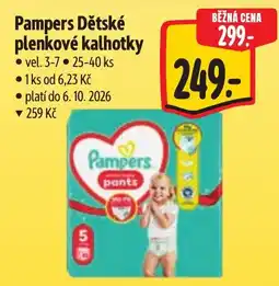 Albert Pampers dětské plenkové kalhotky nabídka