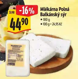 Albert Mlékárna Polná Balkánský sýr nabídka