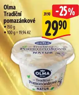 Albert Olma tradiční pomazánkové nabídka