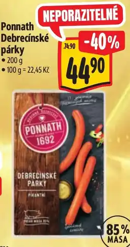 Albert Ponnath debrecínské párky nabídka