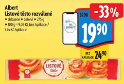 Albert Albert listové těsto rozválené nabídka