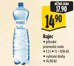 Albert Rajec přírodní pramenitá voda nabídka