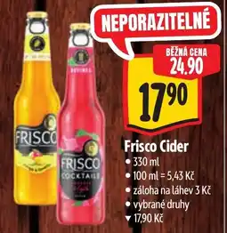 Albert Frisco Cider nabídka