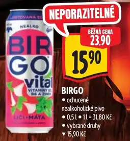 Albert Birgo ochucené nealkoholické pivo nabídka