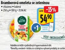 Albert Food Bistro bramborová omeleta se zeleninou nabídka