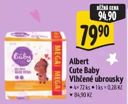 Albert Albert Cute Baby Vlhčené ubrousky nabídka