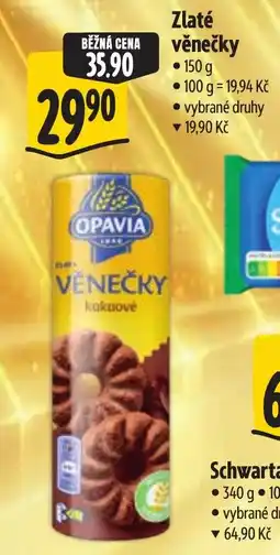 Albert Opavia zlaté věnečky kakaové nabídka