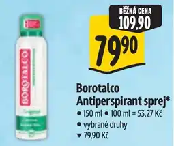 Albert Borotalco Antiperspirant sprej nabídka