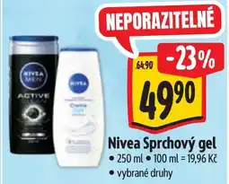 Albert Nivea Sprchový gel nabídka