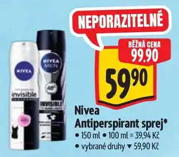 Albert Nivea Antiperspirant sprej* nabídka