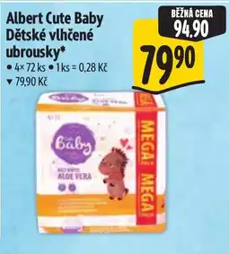 Albert Albert Cute Baby Dětské vlhčené ubrousky nabídka