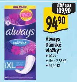 Albert Always Dámské vložky nabídka